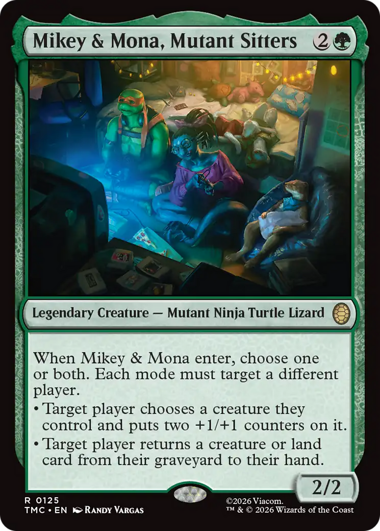 Mikey & Mona, Mutant Sitters [Teenage Mutant Ninja Turtles Commander] | Shuffle n Cut Hobbies & Games