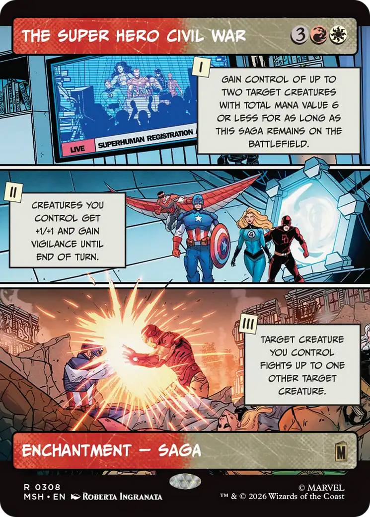 The Super Hero Civil War (Borderless) [Marvel Super Heroes] | Shuffle n Cut Hobbies & Games