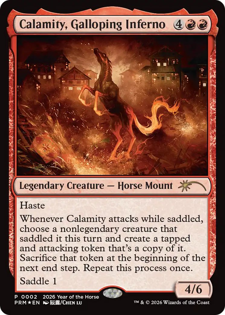 Calamity, Galloping Inferno (Year of the Horse 2026) [Standard Showdown Promos] | Shuffle n Cut Hobbies & Games