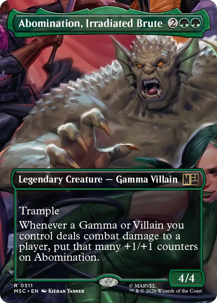 Abomination, Irradiated Brute (Borderless) [Marvel Super Heroes Commander] | Shuffle n Cut Hobbies & Games