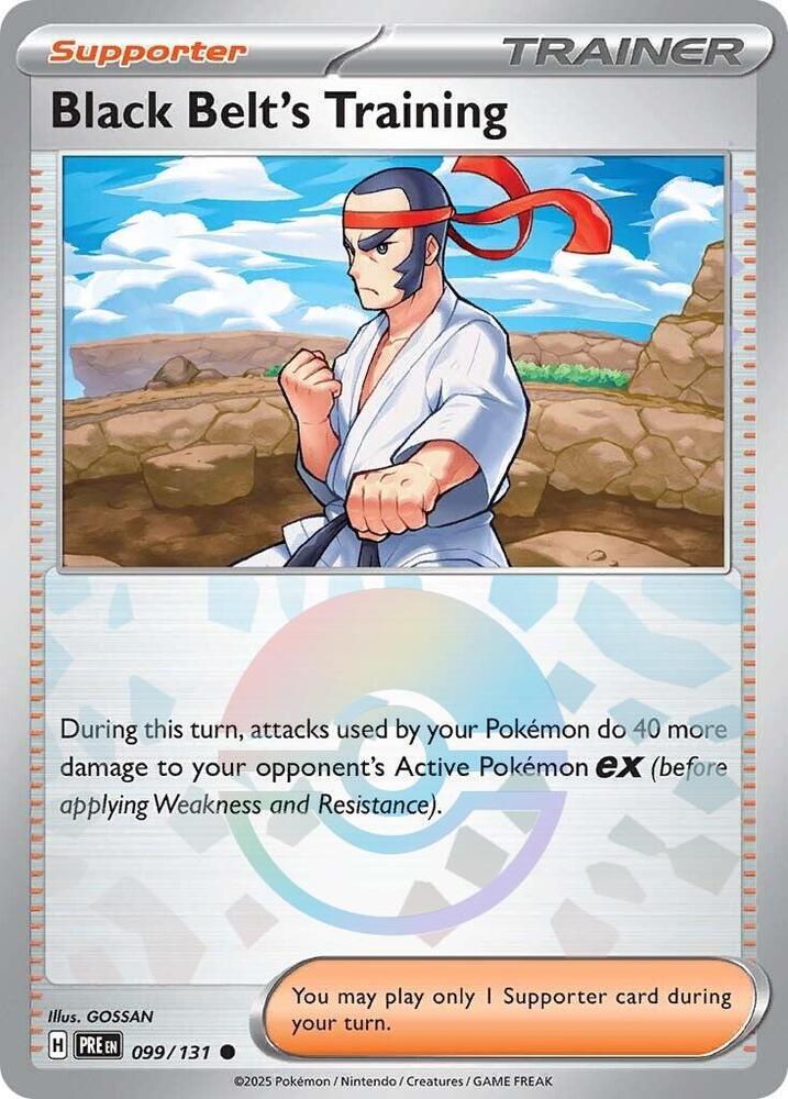 Black Belt's Training (099/131) (Poke Ball Pattern) [Scarlet & Violet: Prismatic Evolutions] | Shuffle n Cut Hobbies & Games