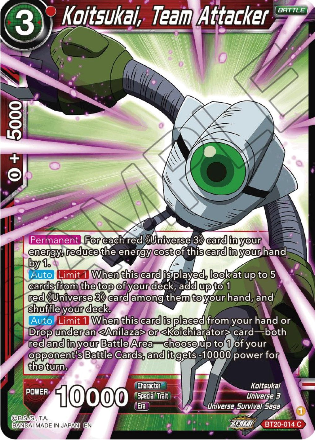 Koitsukai, Team Attacker (BT20-014) [Power Absorbed] | Shuffle n Cut Hobbies & Games