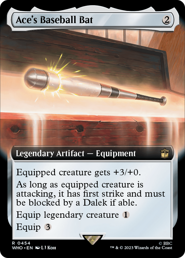 Ace's Baseball Bat (Extended Art) [Doctor Who] | Shuffle n Cut Hobbies & Games