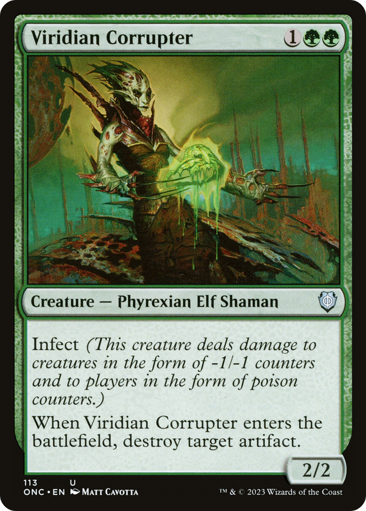 Viridian Corrupter [Phyrexia: All Will Be One Commander] | Shuffle n Cut Hobbies & Games