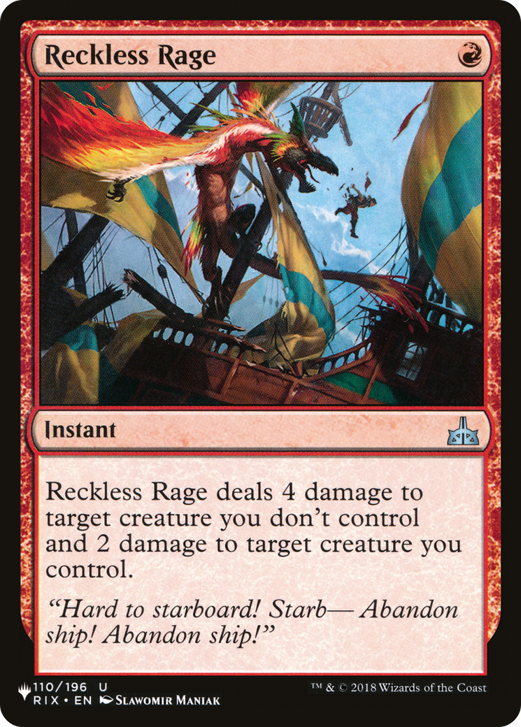 Reckless Rage [The List] | Shuffle n Cut Hobbies & Games