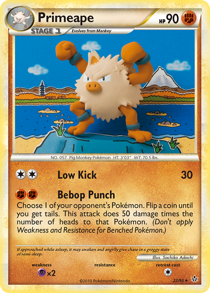 Primeape (22/95) [HeartGold & SoulSilver: Unleashed] | Shuffle n Cut Hobbies & Games