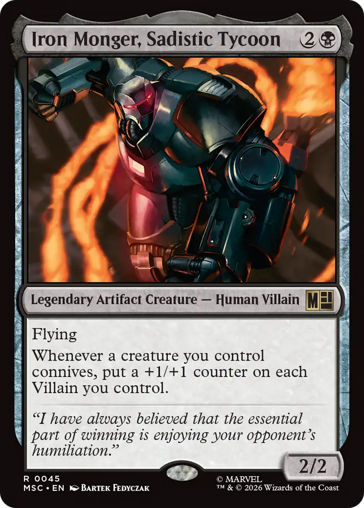Iron Monger, Sadistic Tycoon (Surge Foil) [Marvel Super Heroes Commander] | Shuffle n Cut Hobbies & Games