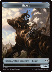 Construct // Beast (0011) Double-Sided Token [Aetherdrift Tokens] | Shuffle n Cut Hobbies & Games