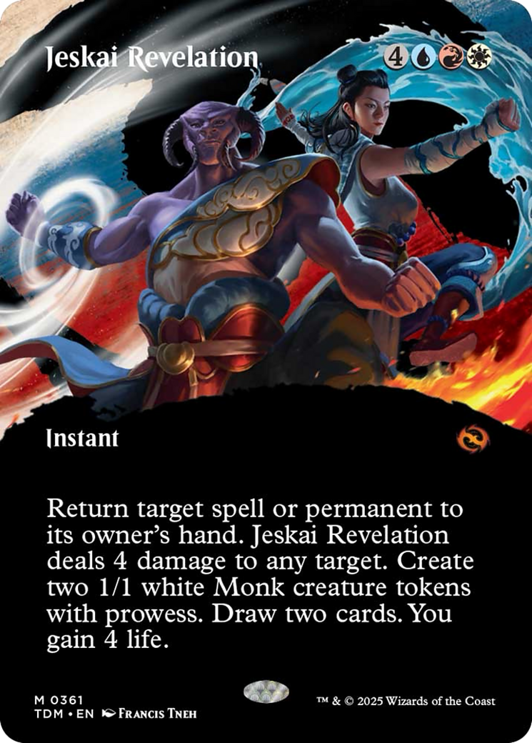 Jeskai Revelation (Borderless) [Tarkir: Dragonstorm] | Shuffle n Cut Hobbies & Games