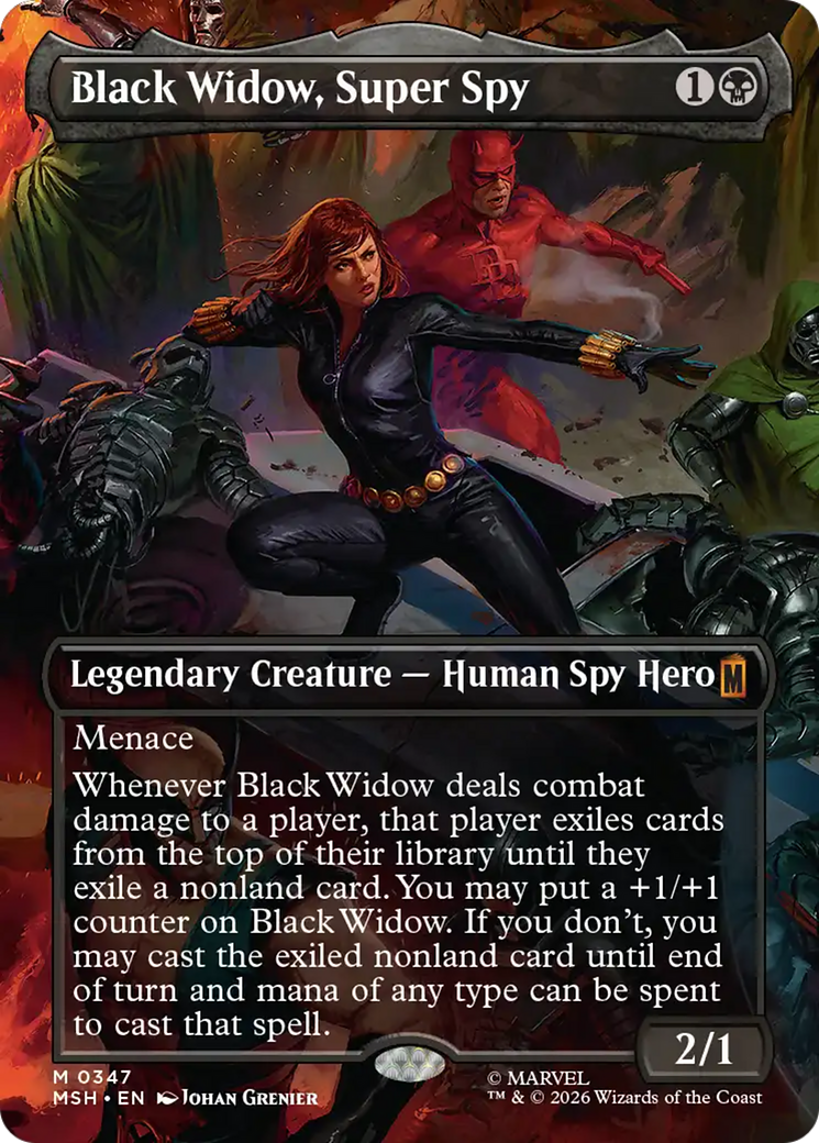 Black Widow, Super Spy (Borderless) (0347) [Marvel Super Heroes] | Shuffle n Cut Hobbies & Games