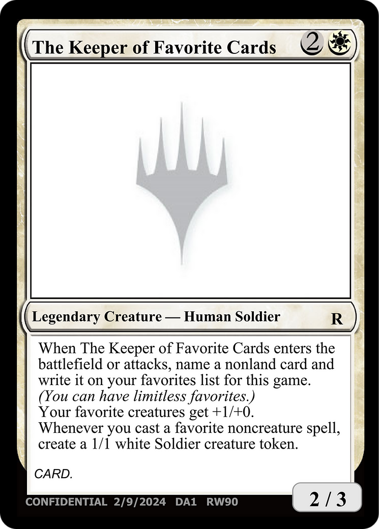 The Keeper of Favorite Cards [Unknown Event] | Shuffle n Cut Hobbies & Games