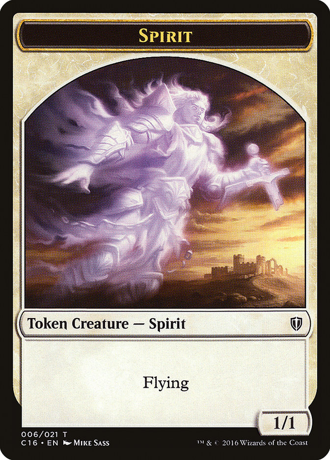 Spirit (006) // Bird (002) Double-Sided Token [Commander 2016 Tokens] | Shuffle n Cut Hobbies & Games