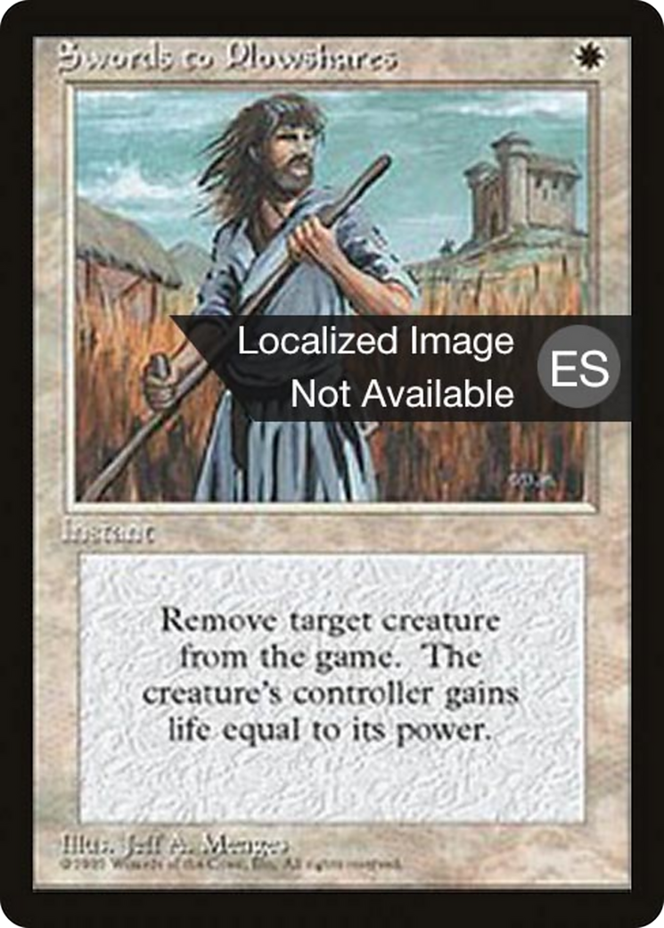 Swords to Plowshares [Fourth Edition Foreign Black Border] | Shuffle n Cut Hobbies & Games