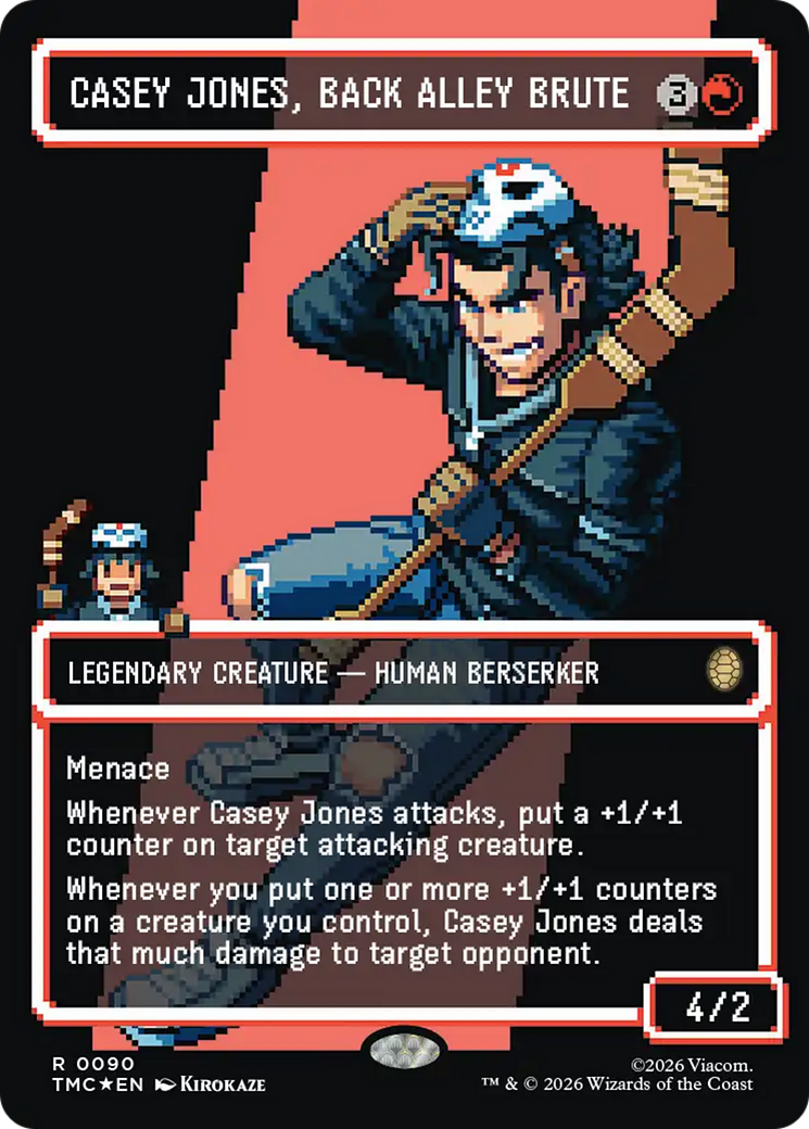 Casey Jones, Back Alley Brute (Borderless) (Surge Foil) [Teenage Mutant Ninja Turtles Commander] | Shuffle n Cut Hobbies & Games