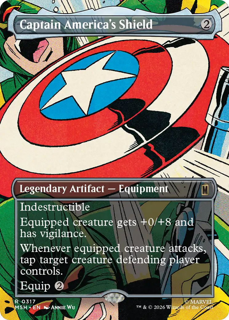Captain America's Shield (Borderless) (0317) [Marvel Super Heroes] | Shuffle n Cut Hobbies & Games