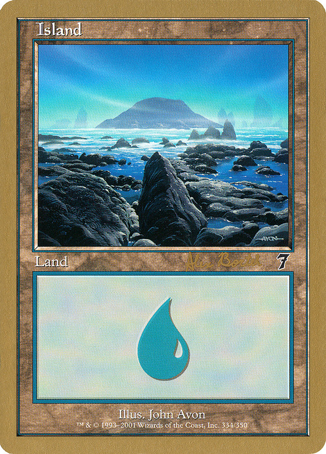 Island (ab334) (Alex Borteh) [World Championship Decks 2001] | Shuffle n Cut Hobbies & Games
