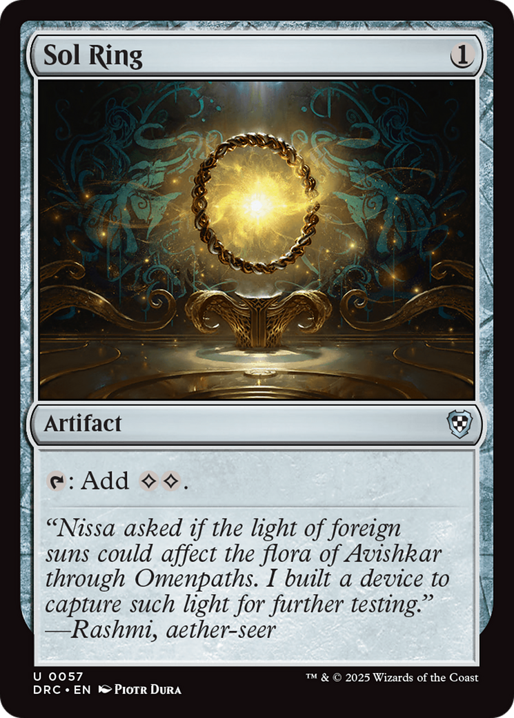 Sol Ring (0057) [Aetherdrift Commander] | Shuffle n Cut Hobbies & Games
