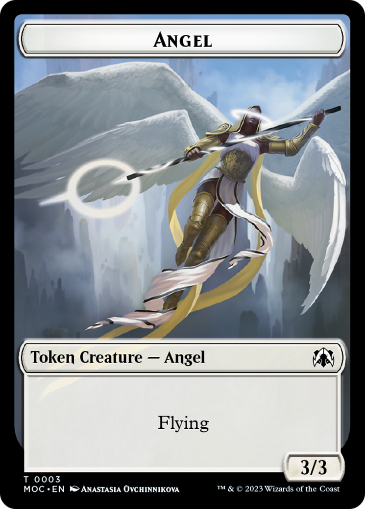 Angel (3) // Demon Double-Sided Token [March of the Machine Commander Tokens] | Shuffle n Cut Hobbies & Games