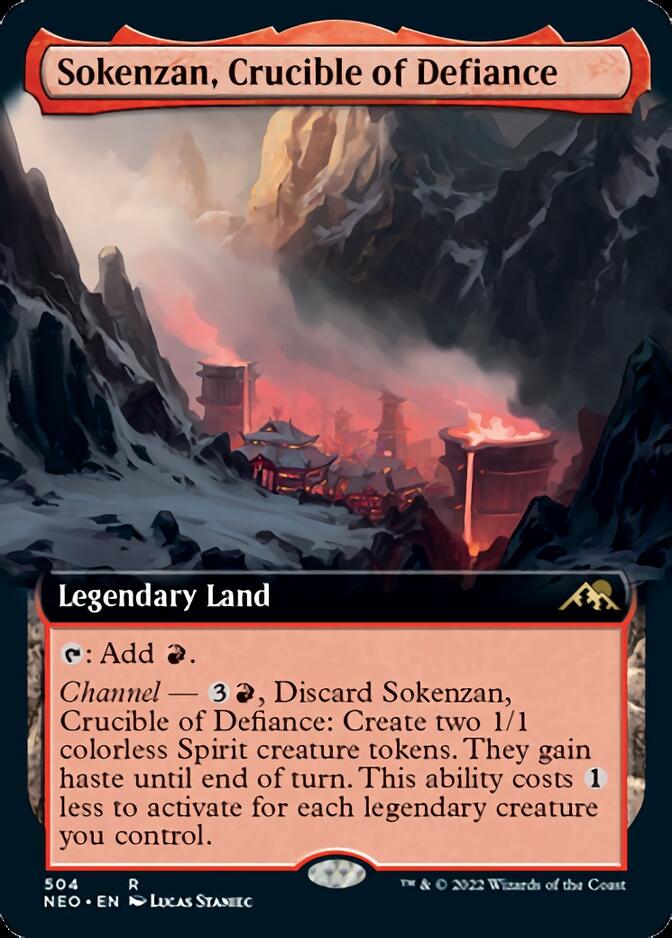 Sokenzan, Crucible of Defiance (Extended Art) [Kamigawa: Neon Dynasty] | Shuffle n Cut Hobbies & Games