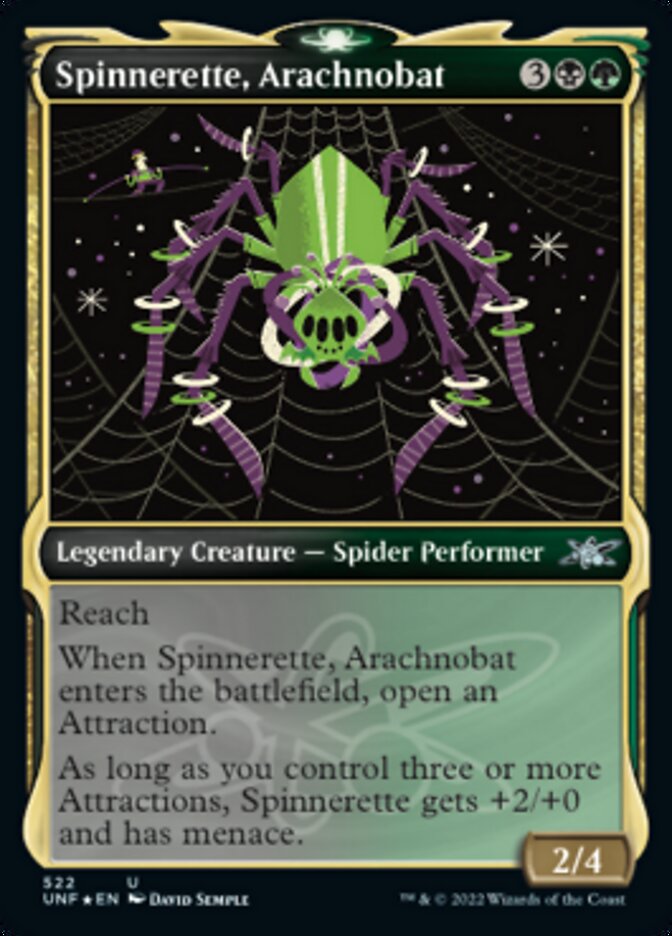 Spinnerette, Arachnobat (Showcase) (Galaxy Foil) [Unfinity] | Shuffle n Cut Hobbies & Games