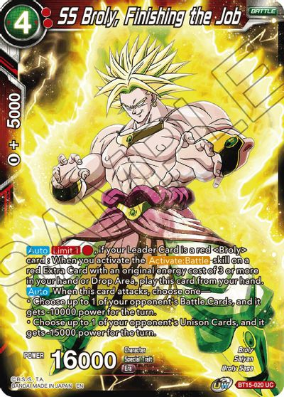 SS Broly, Finishing the Job (BT15-020) [Saiyan Showdown] | Shuffle n Cut Hobbies & Games
