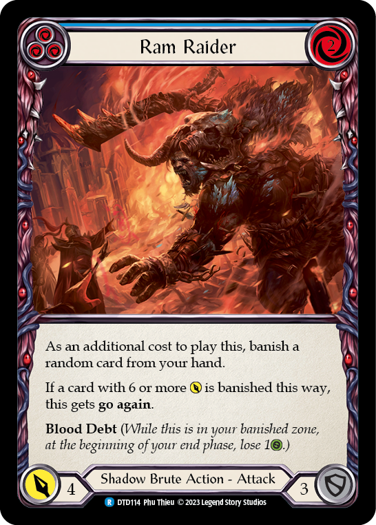 Ram Raider (Blue) [DTD114] (Dusk Till Dawn)  Rainbow Foil | Shuffle n Cut Hobbies & Games