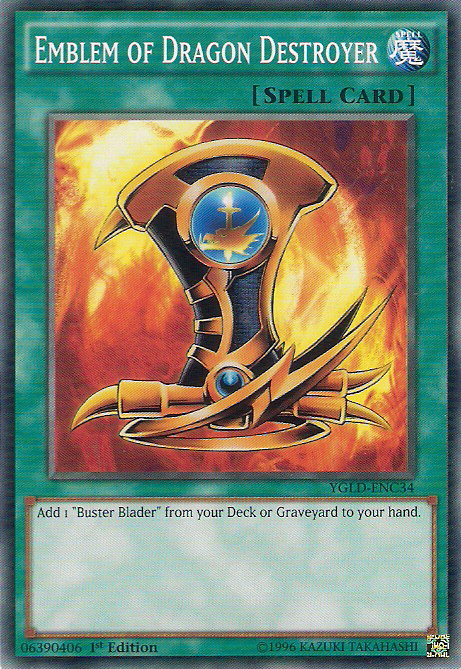 Emblem of Dragon Destroyer [YGLD-ENC34] Common | Shuffle n Cut Hobbies & Games