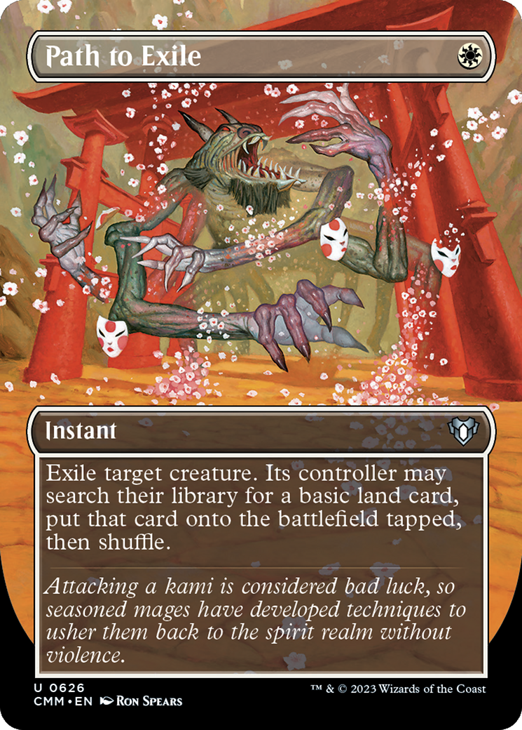 Path to Exile (Borderless Alternate Art) [Commander Masters] | Shuffle n Cut Hobbies & Games