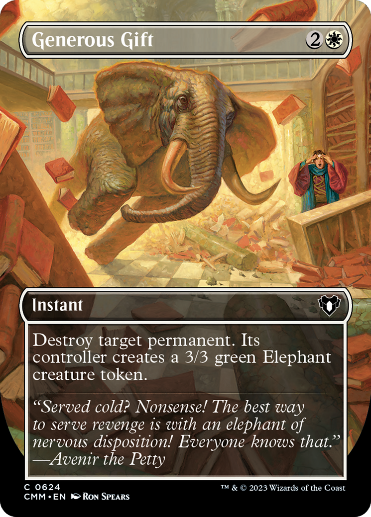Generous Gift (Borderless Alternate Art) [Commander Masters] | Shuffle n Cut Hobbies & Games