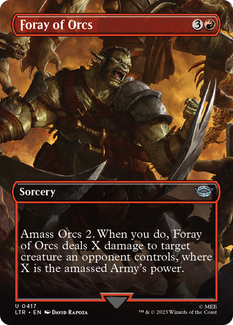Foray of Orcs (Borderless Alternate Art) [The Lord of the Rings: Tales of Middle-Earth] | Shuffle n Cut Hobbies & Games