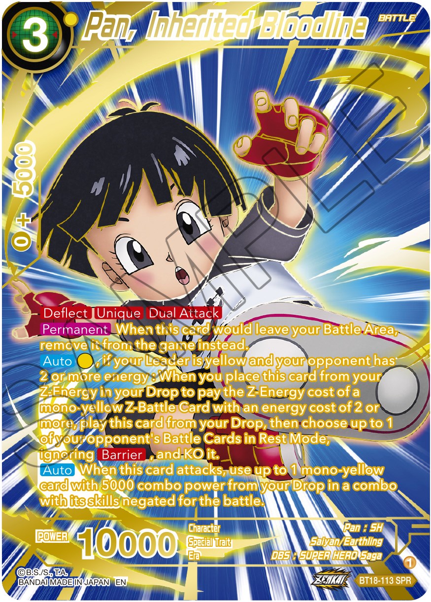 Pan, Inherited Bloodline (SPR) (BT18-113) [Dawn of the Z-Legends] | Shuffle n Cut Hobbies & Games