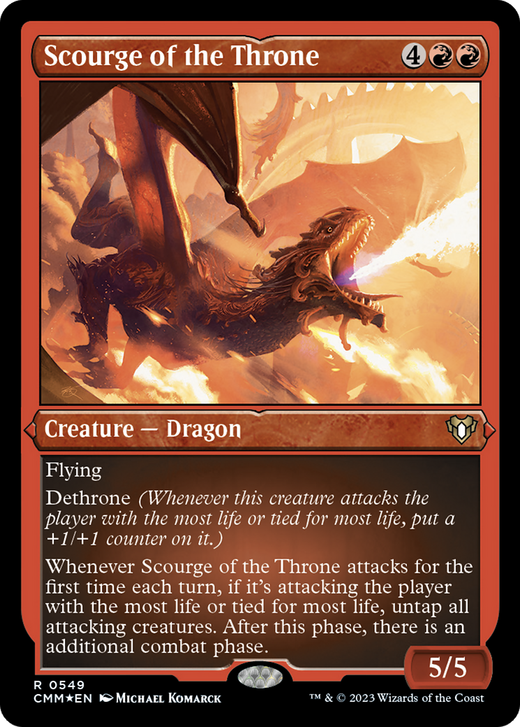 Scourge of the Throne (Foil Etched) [Commander Masters] | Shuffle n Cut Hobbies & Games