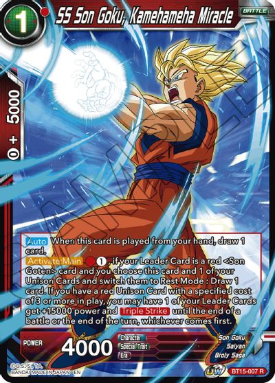 SS Son Goku, Kamehameha Miracle (BT15-007) [Saiyan Showdown] | Shuffle n Cut Hobbies & Games