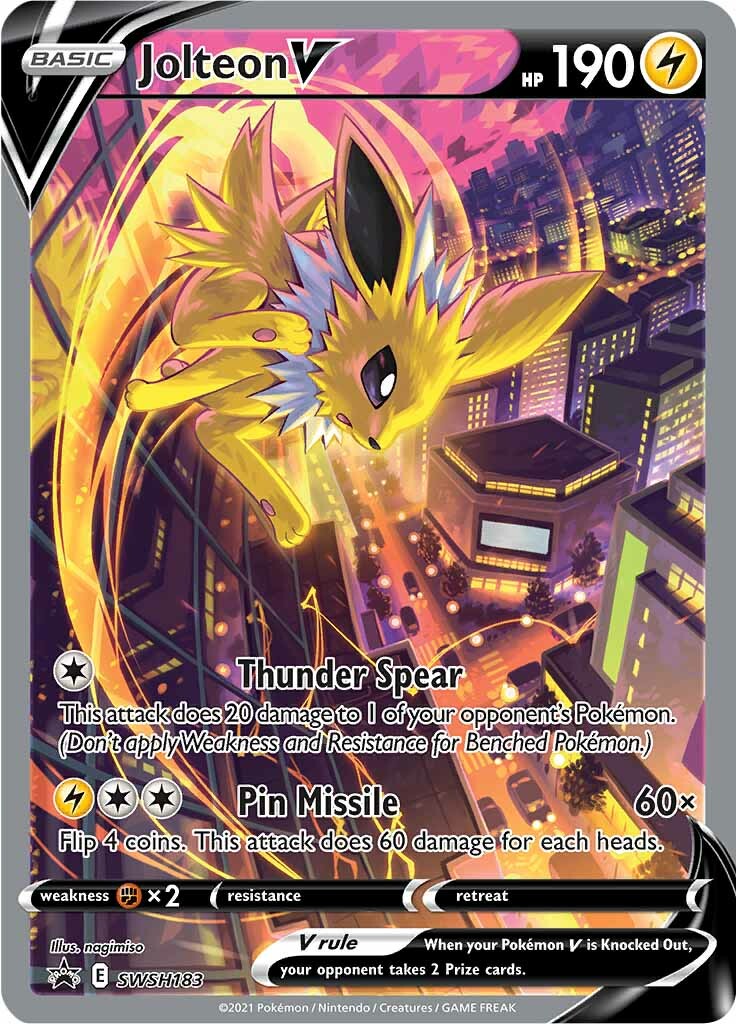 Jolteon V (SWSH183) [Sword & Shield: Black Star Promos] | Shuffle n Cut Hobbies & Games