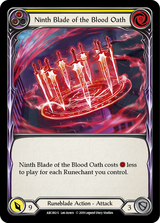 Ninth Blade of the Blood Oath [ARC082-S] (Arcane Rising)  1st Edition Rainbow Foil | Shuffle n Cut Hobbies & Games