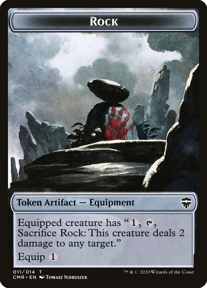 Rock Token [Commander Legends Tokens] | Shuffle n Cut Hobbies & Games