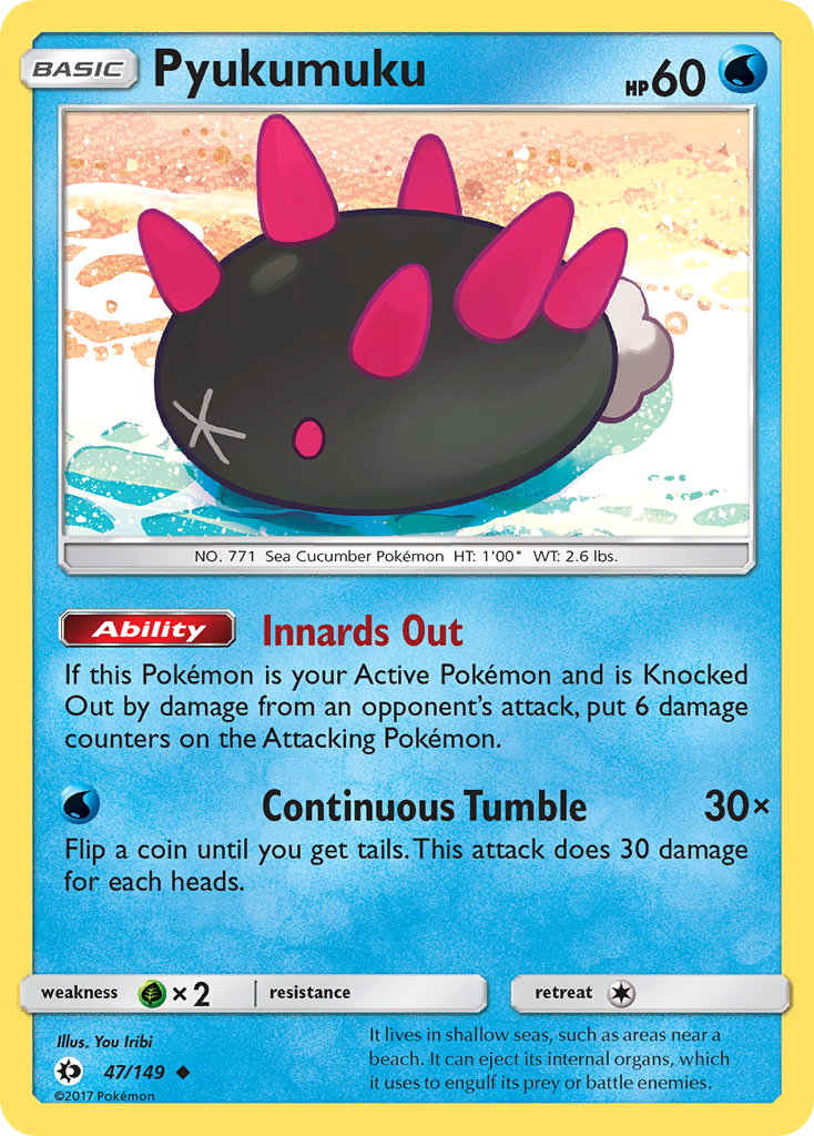 Pyukumuku (47/149) [Sun & Moon: Base Set] | Shuffle n Cut Hobbies & Games