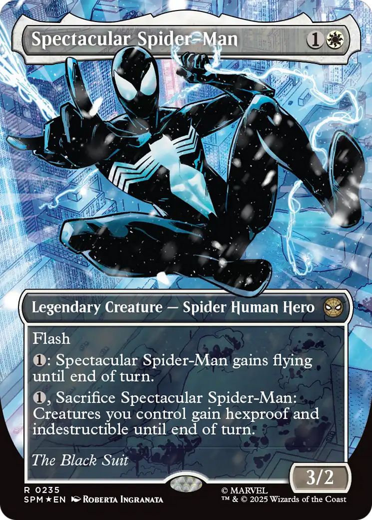 Spectacular Spider-Man (0235) (Borderless) (Textured Foil) [Marvel's Spider-Man] | Shuffle n Cut Hobbies & Games