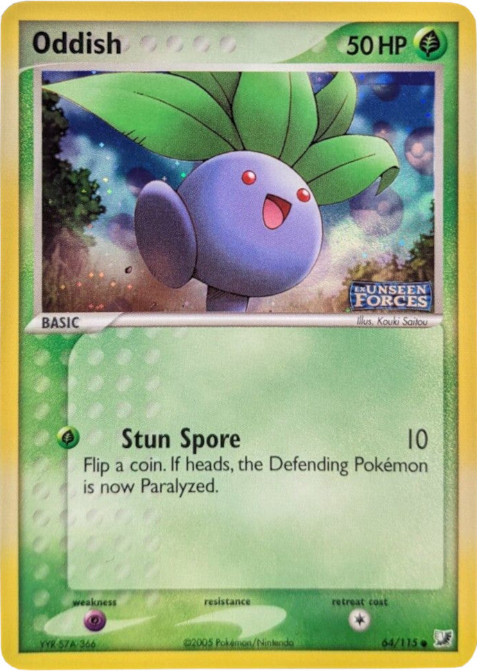 Oddish (64/115) (Stamped) [EX: Unseen Forces] | Shuffle n Cut Hobbies & Games