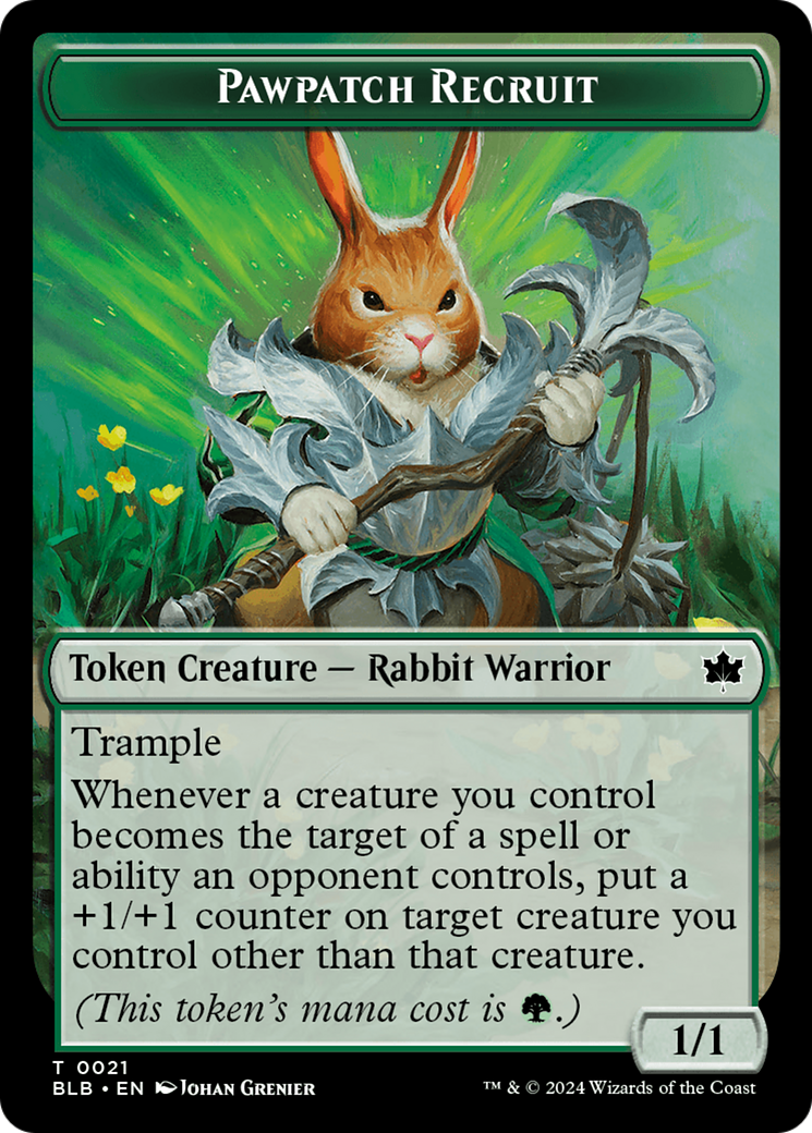 Pawpatch Recruit // Map Double-Sided Token [Bloomburrow Tokens] | Shuffle n Cut Hobbies & Games