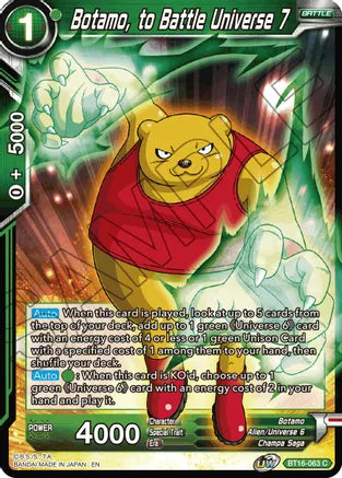 Botamo, to Battle Universe 7 (BT16-063) [Realm of the Gods] | Shuffle n Cut Hobbies & Games