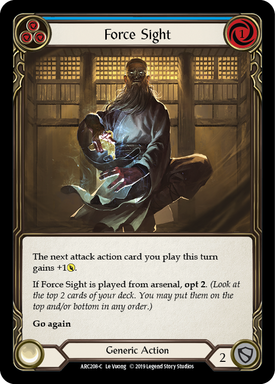 Force Sight (Blue) [ARC208-C] (Arcane Rising)  1st Edition Normal | Shuffle n Cut Hobbies & Games