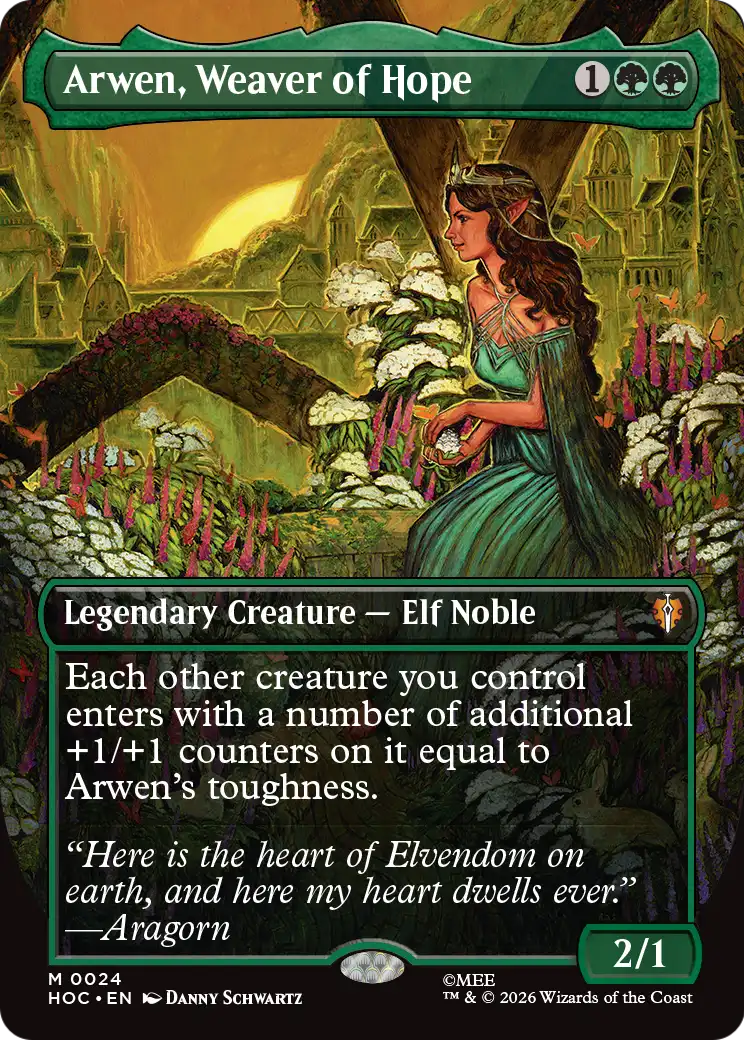 Arwen, Weaver of Hope (Borderless) [The Hobbit: Eternal-Legal] | Shuffle n Cut Hobbies & Games