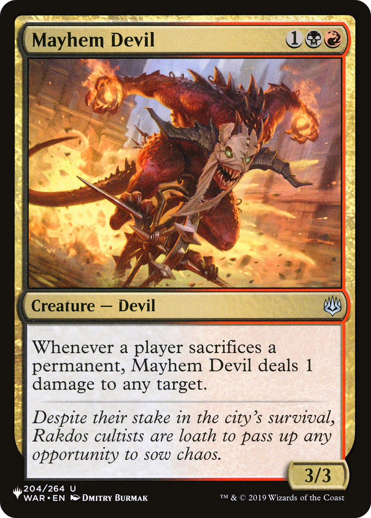 Mayhem Devil [The List] | Shuffle n Cut Hobbies & Games