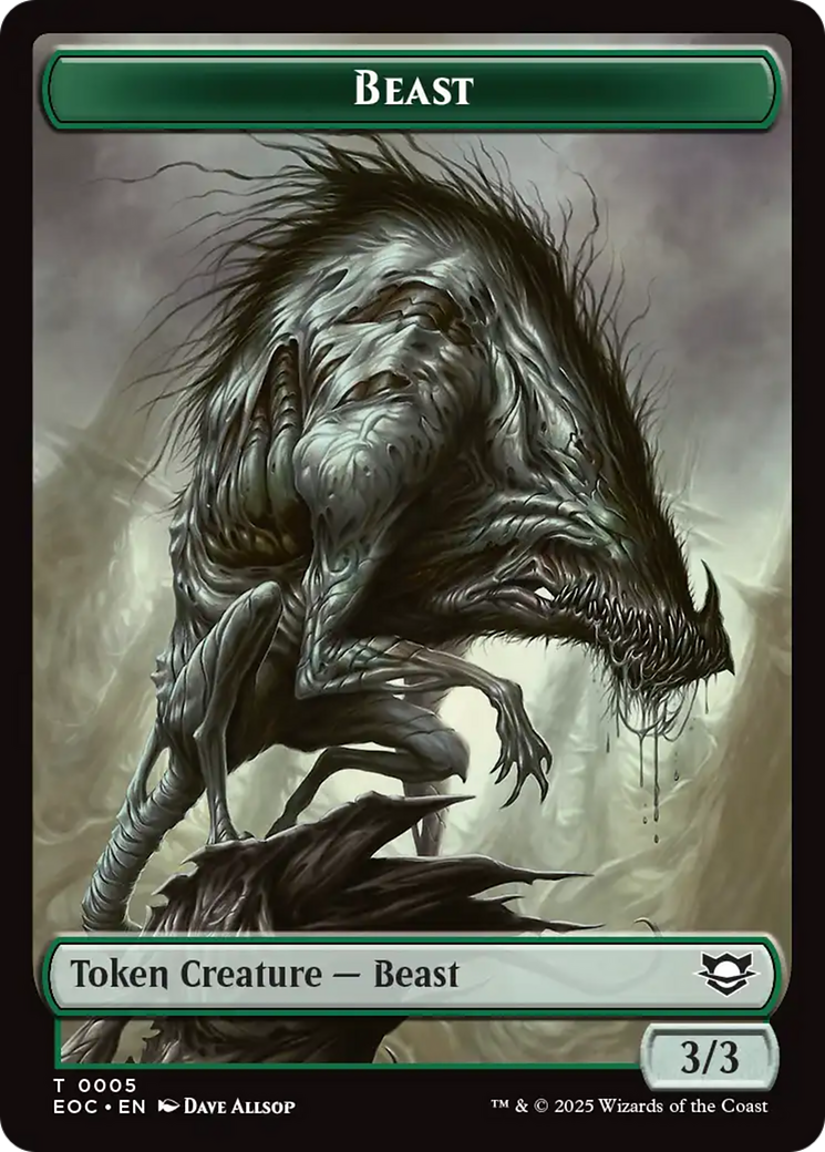 Clue // Beast (0005) Double-Sided Token [Edge of Eternities Commander Tokens] | Shuffle n Cut Hobbies & Games
