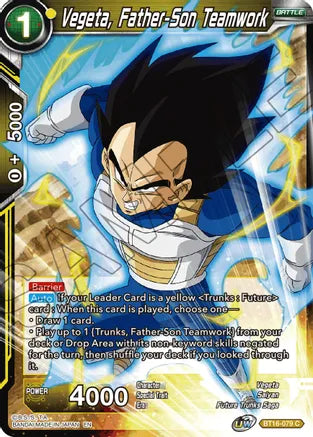 Vegeta, Father-Son Teamwork (BT16-079) [Realm of the Gods] | Shuffle n Cut Hobbies & Games