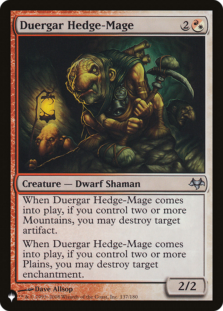 Duergar Hedge-Mage [The List] | Shuffle n Cut Hobbies & Games
