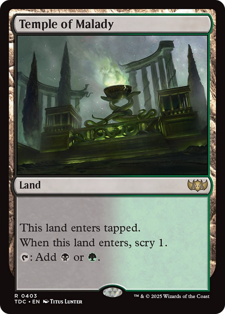 Temple of Malady [Tarkir: Dragonstorm Commander] | Shuffle n Cut Hobbies & Games