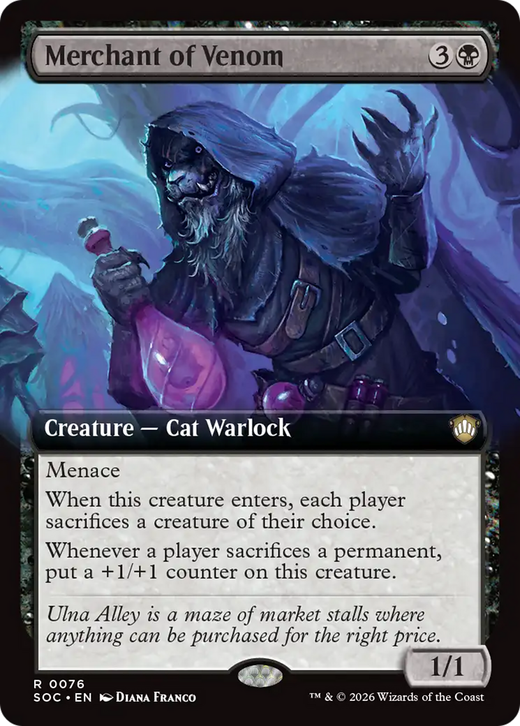 Merchant of Venom (Extended Art) [Secrets of Strixhaven Commander] | Shuffle n Cut Hobbies & Games