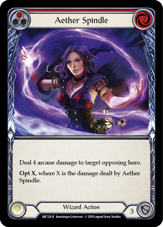 Aether Spindle (Red) [ARC126-R] (Arcane Rising)  1st Edition Rainbow Foil | Shuffle n Cut Hobbies & Games